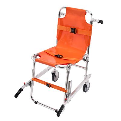 EMS Stair Chair, 159 Kg Load Capacity, Foldable Aluminum Emergency Stair Climbing Wheelchair with 2 Wheels