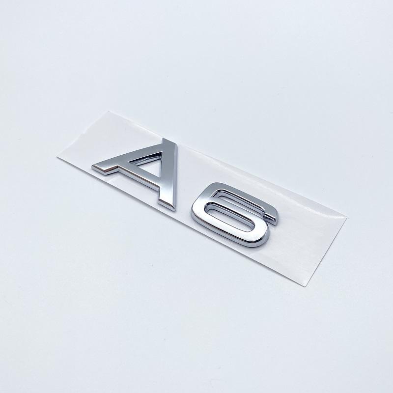 3D 2.4 3.6 4.2 Car Trunk ABS Badge Emblem For Car Rear Tailgate Fender Door Adhesive Badge for S A4 A5 A6 A7 A8 Q3 Q5 Q7