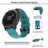 KALEBOL KLB-AWGJ-001 For Garmin Fenix 7X / 7X Pro Silicone Watch Band 26mm Concave Dot Wrist Strap
