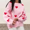 Новый осенне-зимний вышитый свитер с надписью «love» в женском стиле, вязаный джемпер