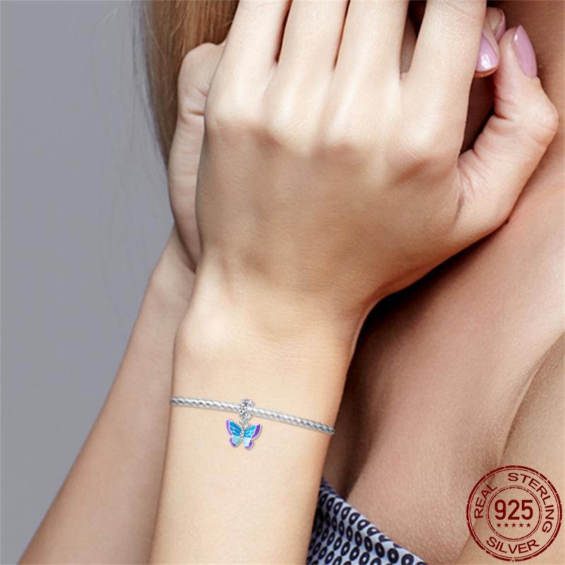 Original 100% sS925 Sterling Silver Luminous Octopus Ocean Series Charms Fit Bracelet DIY Beads Ms Jewelry Gift New In