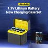 Зарядная станция LiBattery для 4 аккумуляторов 2А и 4 аккумуляторов 3А с интеллектуальной крышкой-защелкой и портом быстрой зарядки Type C