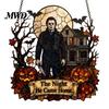 Halloween Home Holiday Ornaments Decoration, 2D Michael Acrylic Suncatcher, Window Hanging Decor with Pumpkin Decorations Tombstone, Stained