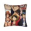 Luffy Anime  Square Pillow Cases  Cushion Cover Customized Zipper Decorative Pillowcase for Home xcm