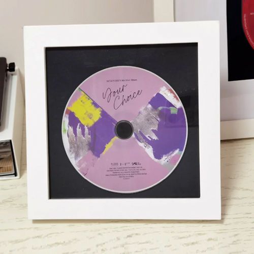Рамка для хранения CD из массива дерева, Рамка для демонстрации фотографий, Крепление для фотоальбома CD, Фоторамка Card (Черно-белая) для CD, Настенная рамка для демонстрации, Сувенир