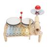 Wooden Musical Drum Set Puzzle Colour Cognition Early Learning Multifunctional Percussion