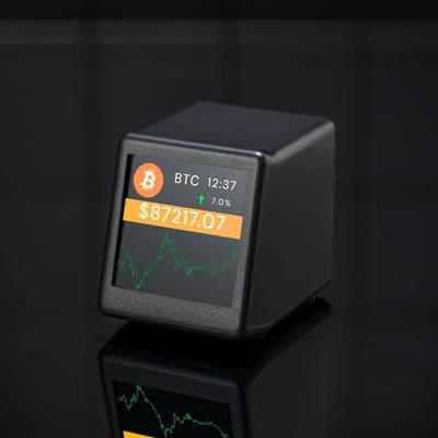 Монитор цен на криптовалюту Виртуальная валюта BTC Отслеживание кривой Часы Мини-настольные часы для офиса Многофункциональные WiFi-часы BitCoi