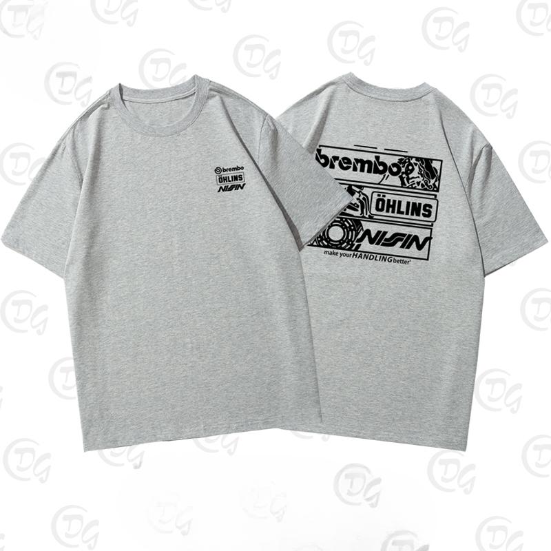 2025 Швеция OHLINS Мотоциклетный амортизатор Модифицированная футболка с коротким рукавом Мужская и женская одежда для велосипедистов