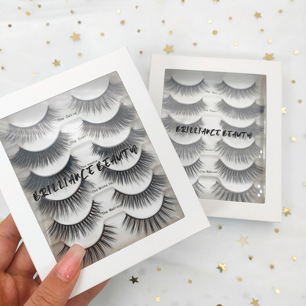 Beauty Products 48Hours Delivery Custom Logo False Silk LashesFull Strip Eyelashes