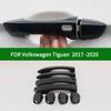 FOR Second Generation Volkswagen Tiguan R-Line 2017- Accessory Glossy Carbon Fibre Pattern Door Handle Covers Trim