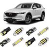 White Interior LED Lights Kit for Mazda CX-5 2013 2014 2015 2016 2017 2018     Super Bright 6000K LED Interior Light Bulbs Package + License Plate