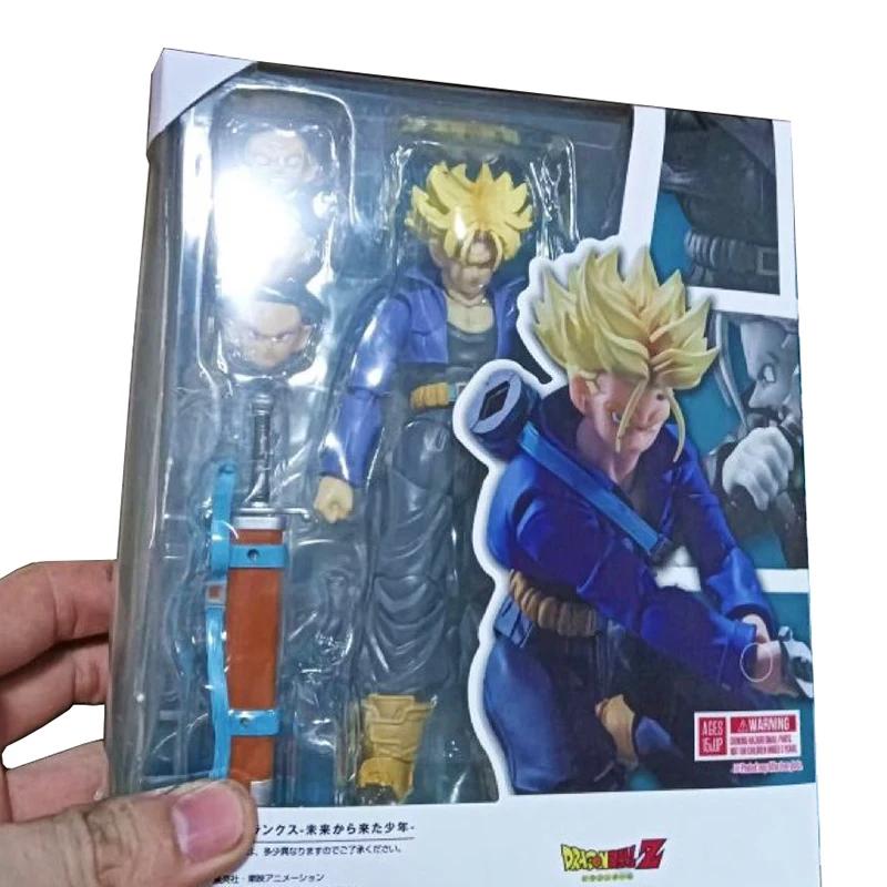 SHF Dragon Ball Z Фигурка Супер Сайян Транкс Фигурка на шарнирах ПВХ Коллекция Аниме Будущий Мальчик Транксу Фигурки Модель Игрушки