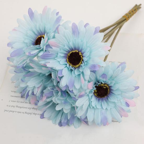 6 шт. искусственных гербер, искусственные цветы с гибким стеблем, искусственные цветы герберы для цветочной композиции, украшение свадебного стола