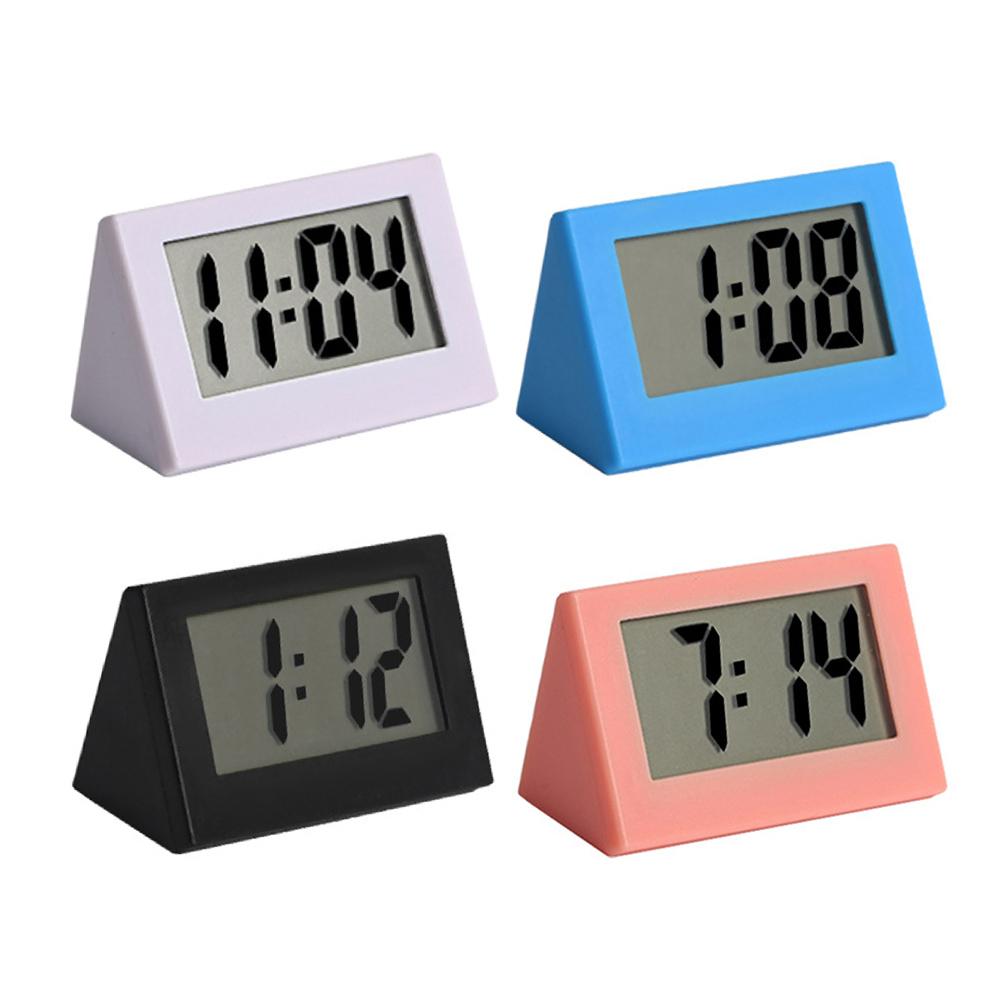 Mini LCD Digital Electronic Desktop Time Clocks Silent Table Desk Clocks