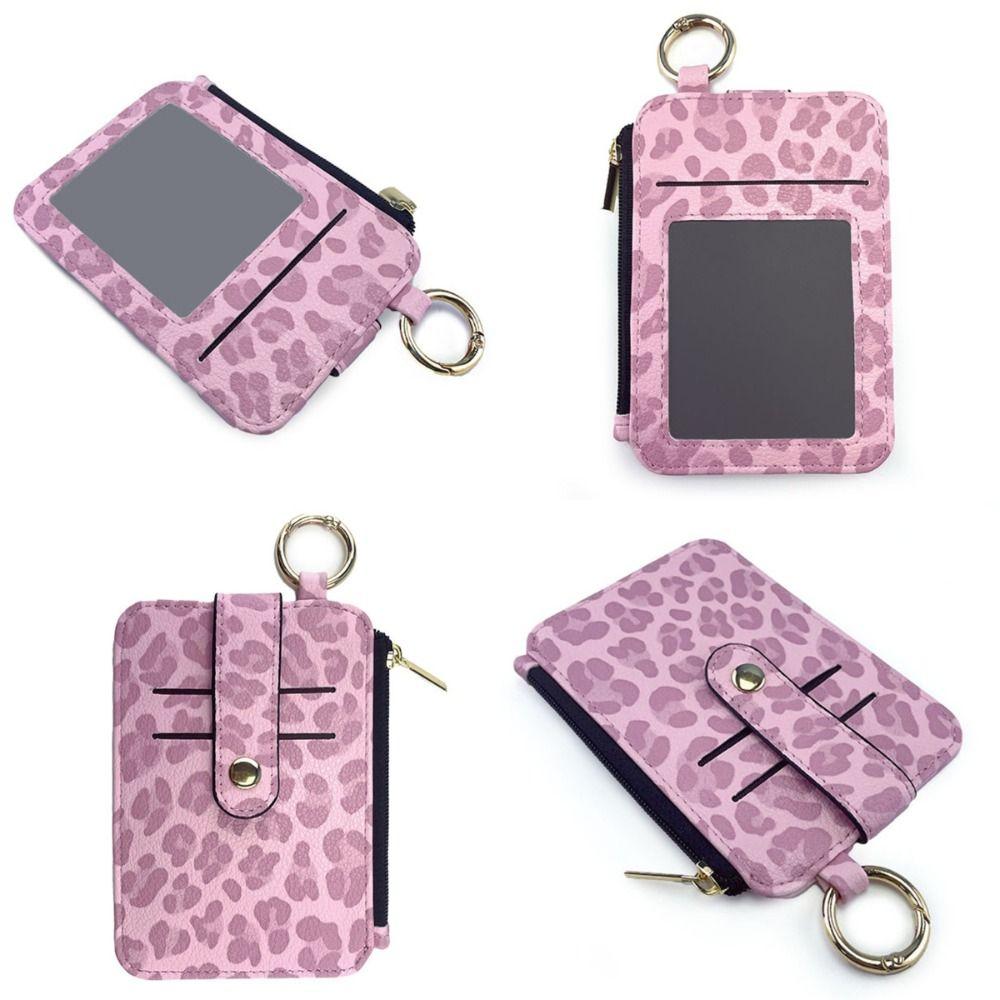 Мини кошелек с леопардовым принтом, тонкий женский короткий кошелек, подарок, поясная сумка, унисекс