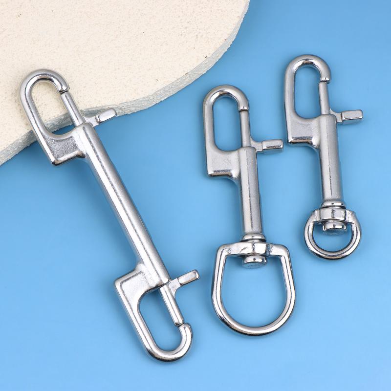 Dual Head D Ring Marine Snap Hook Clip Swivel Bolt Stainless Steel Heavy Duty for Diving Underwater Use