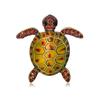 Sea Turtle Brooch Oil-Dripping Rhinestone Animal Shape Retro Personality Gift Men Business Suit
