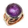 Подарочное кольцо из стерлингового серебра 925 пробы с натуральным аметистом и двухцветным драгоценным камнем S.8 Y6a54