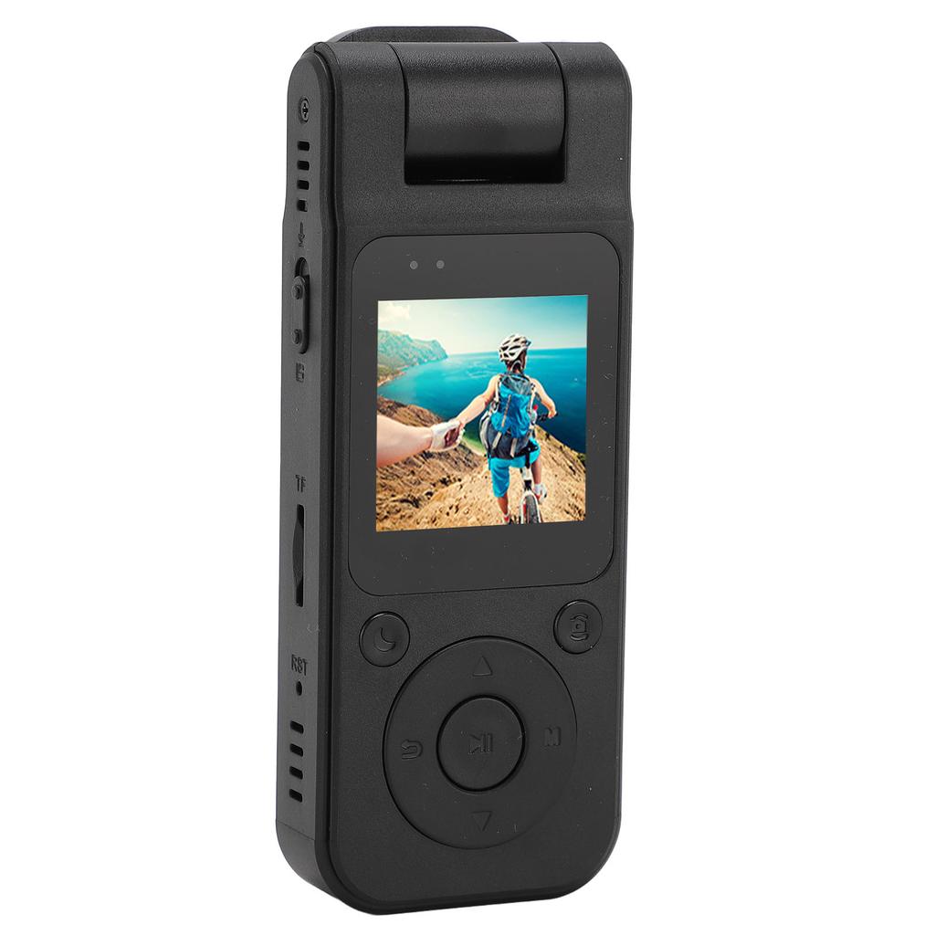 Back Clip Camcorder 4K 1.5 Inch IPS Screen Magnetic Wearable Camera 180 Degree Rotatable Lens Body W