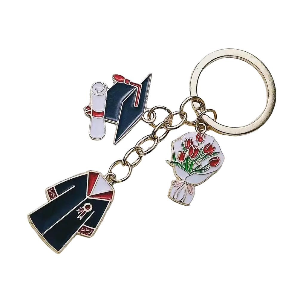 Брелок на тему выпускного вечера, брелок для ключей в виде мантии бакалавра, металлический брелок для украшения рюкзака и кошелька, студенческий подарок