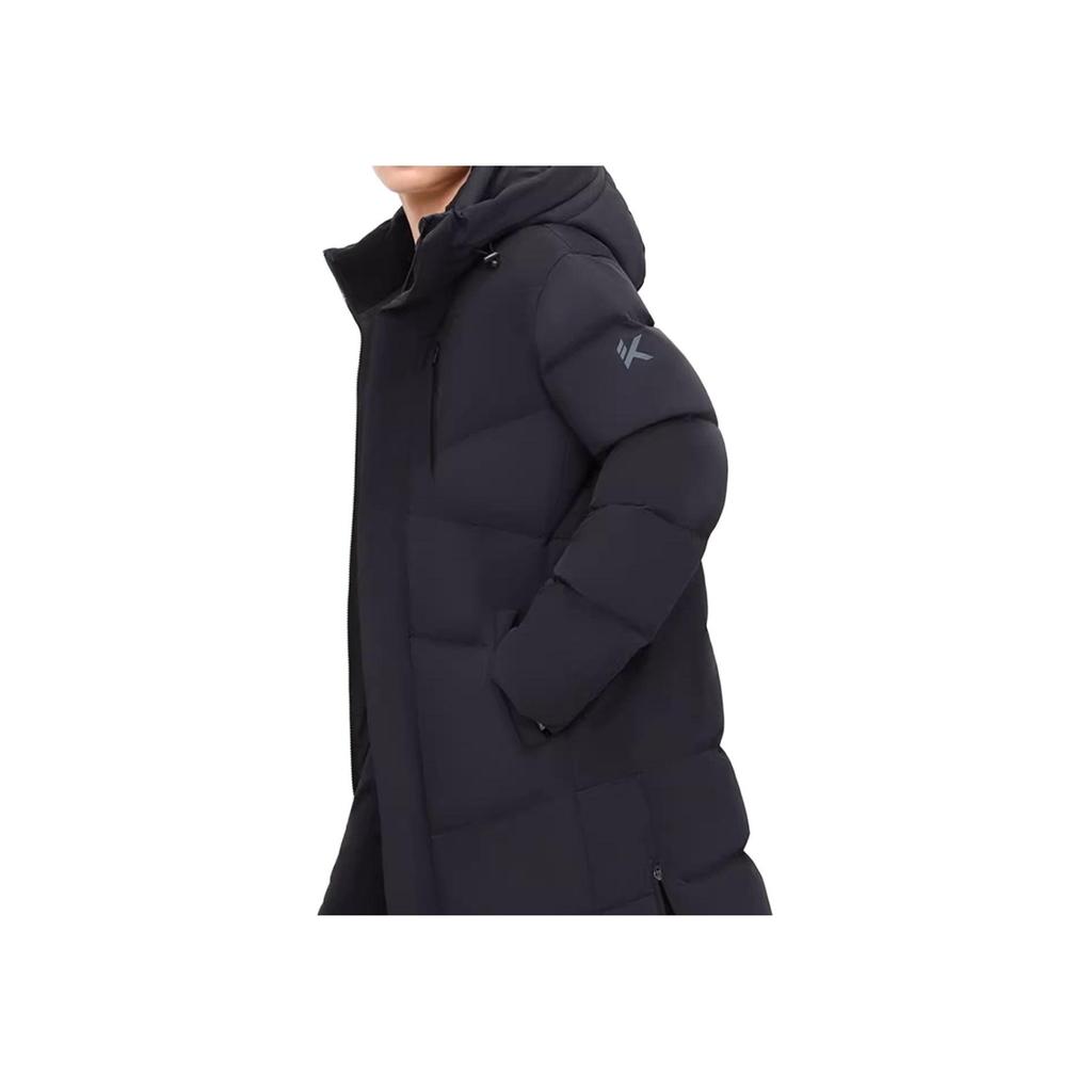 Anta Баскетбольная серия однотонная молния с капюшоном длинная куртка мужская верхняя одежда черный 152411901-2