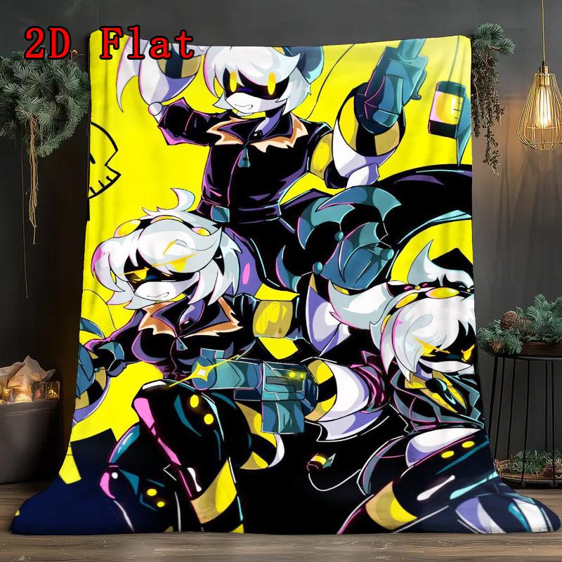 Murder Drones 2D Flat Pattern Flannel Blanket High quality All Seasons Warmth and Comfort Perfect for Christmas Gifts.MMT0918388