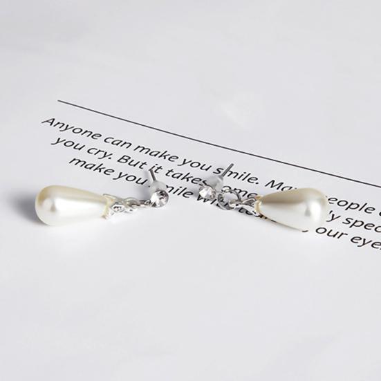 Кулон в форме капли воды, ожерелье из бисера с искусственным жемчугом, серьги, комплект свадебных украшений