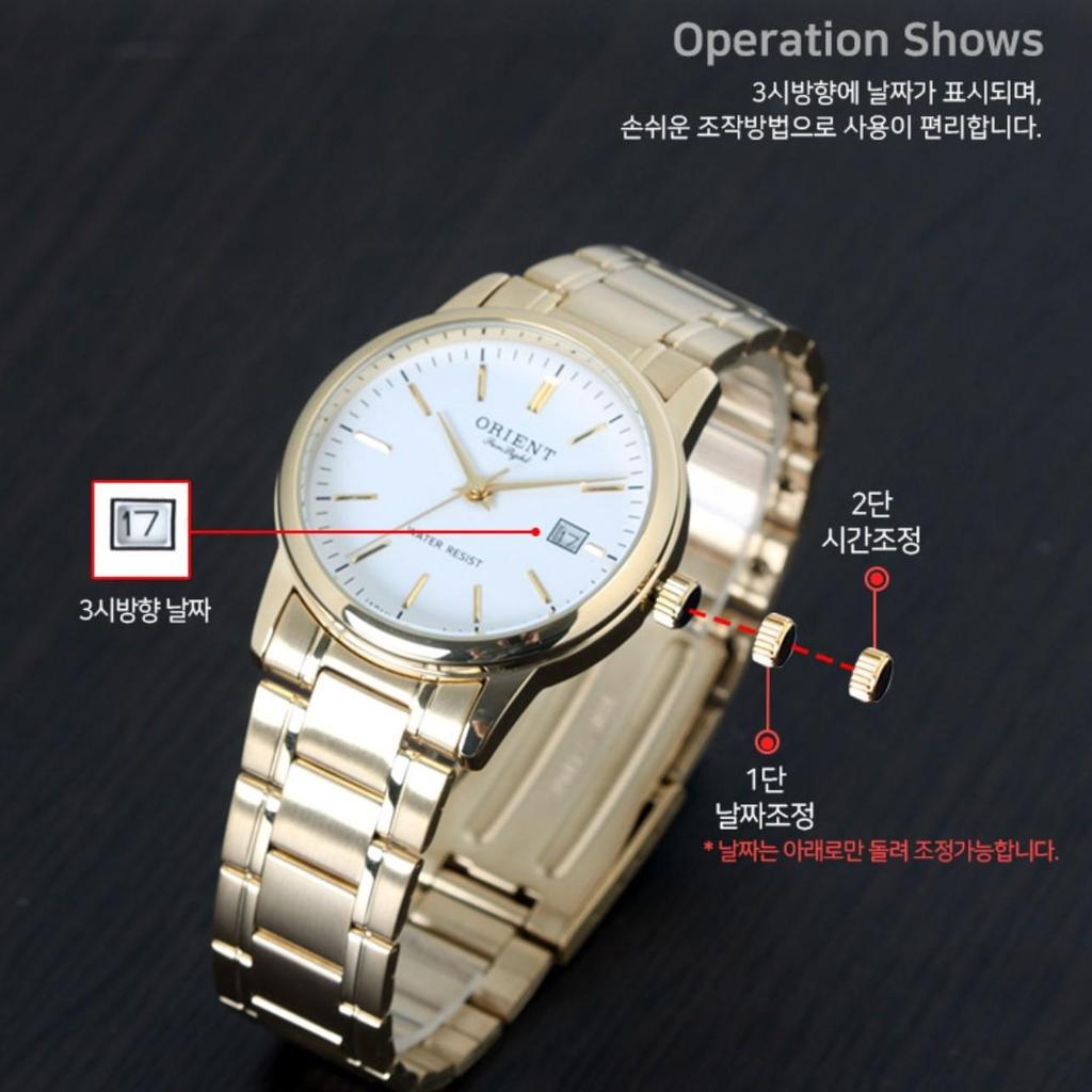 Orient Классические металлические модные часы Orient для мужчин / женщин OT901MC / OT901FC