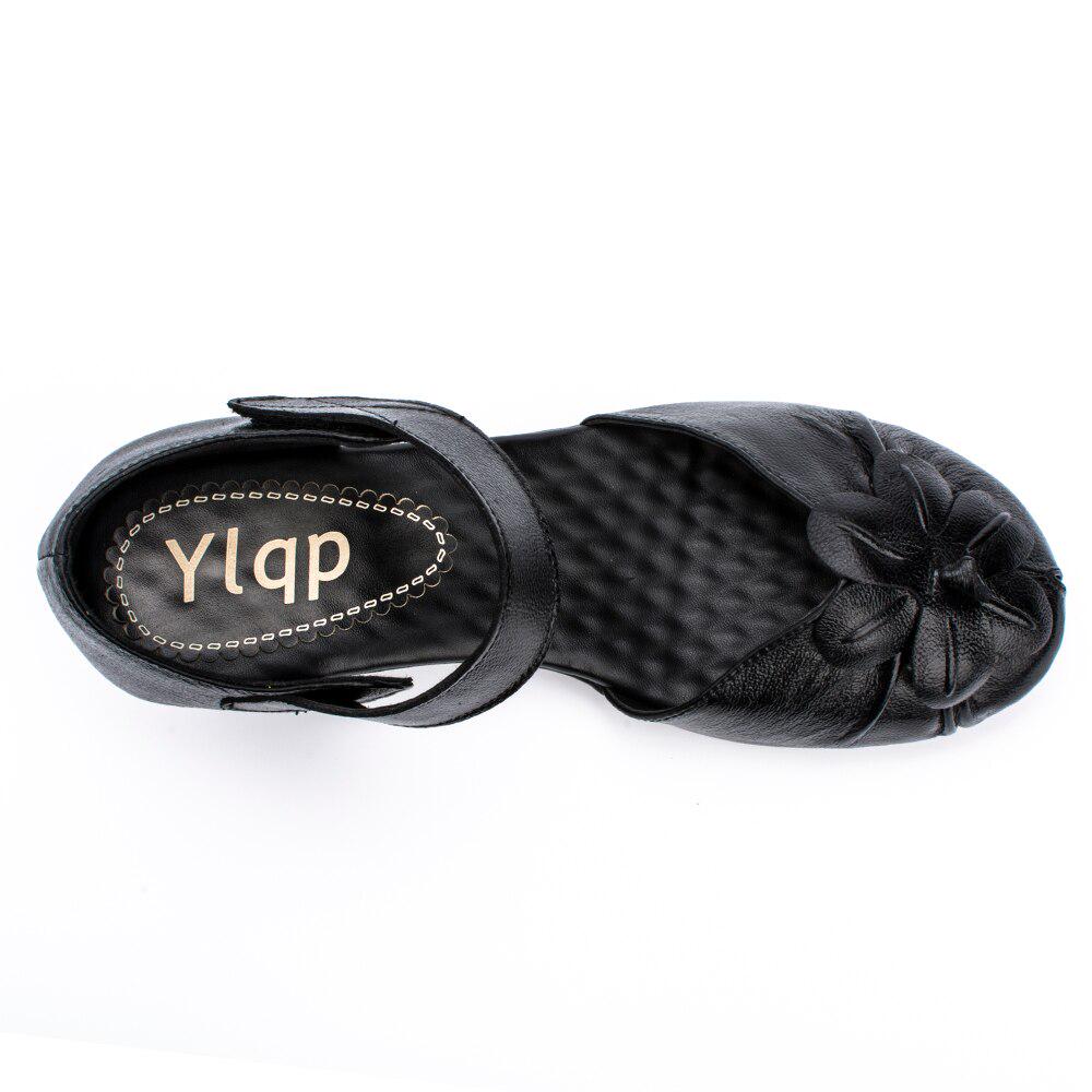 Summer Women Shoes Genuine Leather Women Pumps Handmade Comfortable Vintage Style High Heels Sandals