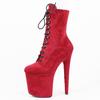 New Design Sexy 20cm Extreme High Heel Shoes Platfrom Round Toe Erotic Lap Dancing Ankle Boots