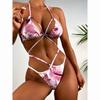 Sexy Bikini Bandage Bikinis Set Tie Dye Women Swimsuit Female Swimwear Thong Bathing Suit Swimming Suits Beachwear Bikini