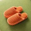 New Cotton Slippers Women's Home Thick-soled Warm Indoor Floor Confinement Shoes Non-slip Couple Autumn and Winter Shoes Men