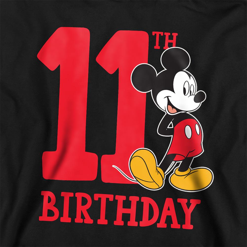 Disney Childrens/Kids Mickey Mouse Heather 11th Birthday Hoodie