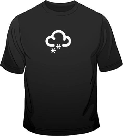 Weather Symbol Snowing Mens Loose Fit Cotton T-Shirt