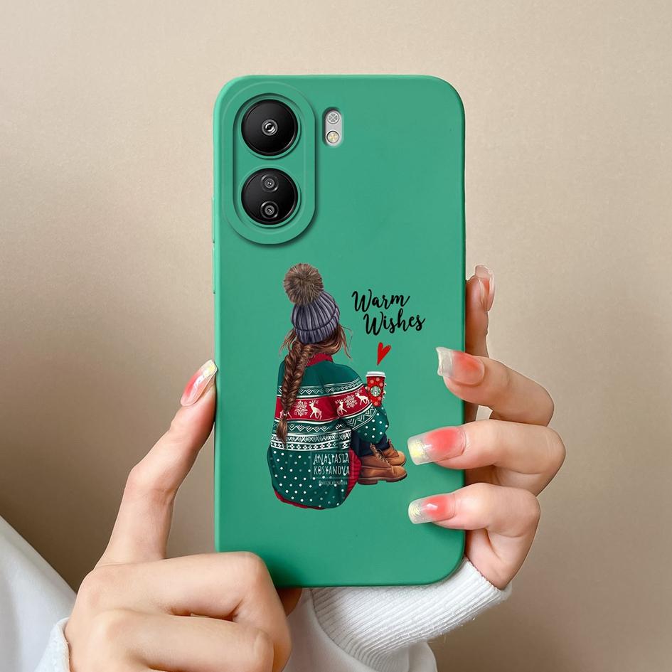 Чехол для телефона Xiaomi Redmi 13C Note 13 Pro A3 K60 Ultra K70 Pro K70E, модный матовый жидкий силиконовый защитный чехол для телефона для мальчиков и девочек, бамперы