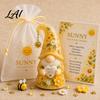 Gnome Ornament Emotional Support Figure with Card And Encouragement Gift for Her Gauze Bag Positive Energy Women Decor