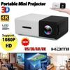 HD 1080P Mini Video Projector LED Home Theater Projector Supports Smart Phones, Laptops and AV, USB, SD Card, HDMI Interfaces, for Home Entertainment
