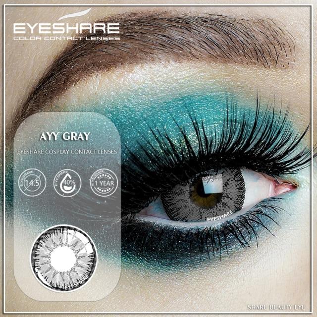 Eyeshare 1 пара красивых косметических красочных контактных линз для зрачков глаз, контактные линзы для косплея на Хэллоуин, сумасшедшие линзы для глаз