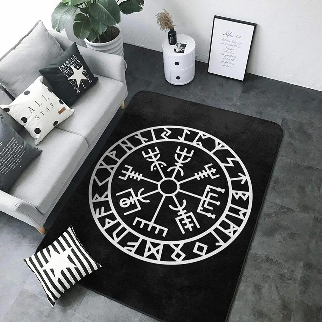 Viking Carpet Tree of Life Norwegian Mythical Carpet Design Flooring Viking Non Slip Celtic Viking Mat for Home Bathroom Decor