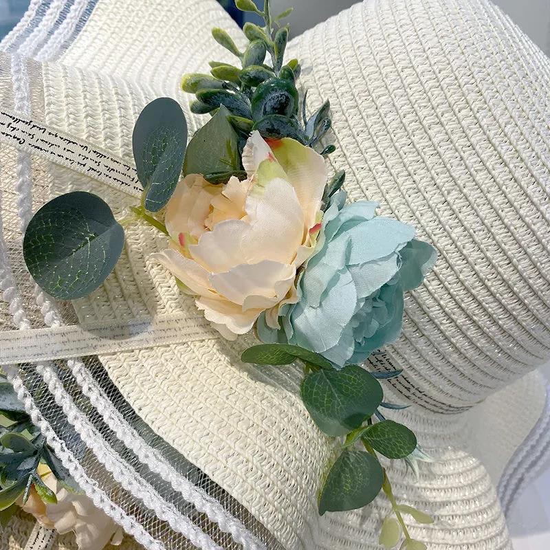 Straw Hat Women Summer Sunshade Sun Hat Fashion Wild Flowers Seaside Cool Beach Hat