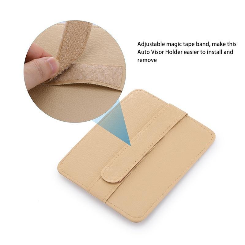 Солнцезащитный козырек Многофункциональный автомобильный держатель для карточек из искусственной кожи, органайзер для ручек для хранения очков, автомобильная подвесная сумка Aut