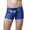 Лакированные кожаные плавки, пляжные шорты-боксеры, мужские купальники на шнуровке