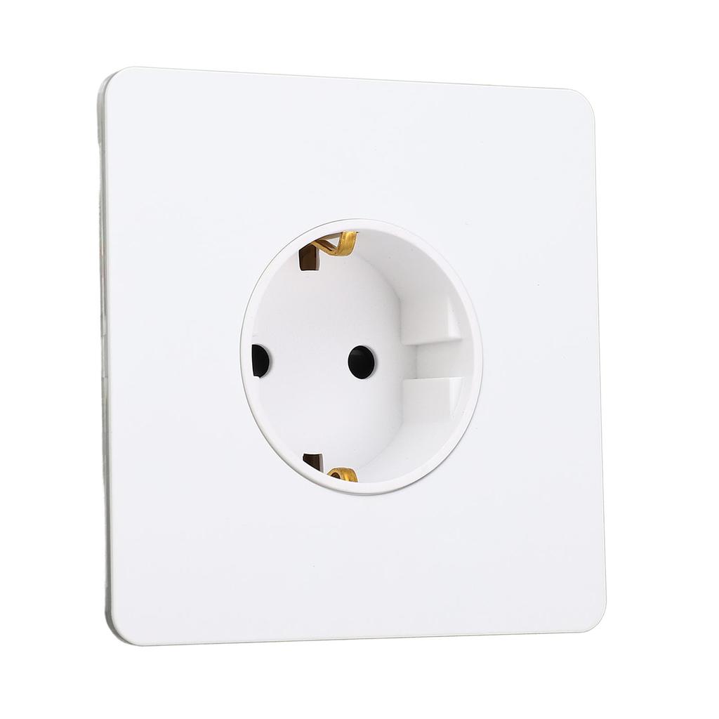 Настенная розетка Панель из нержавеющей стали Основание ПК Белый Современный настенный штекер для дома отеля 16А