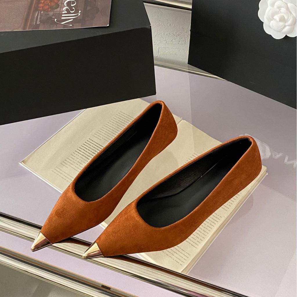 Весна 2025 новые ретро туфли-лодочки из металла с леопардовым принтом, французский темперамент, замшевые, с острым носком, на шпильке