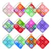 Набор ярких мини-поп-брелоков для детей - Сенсорная игрушка-антистресс и сувенир для вечеринки