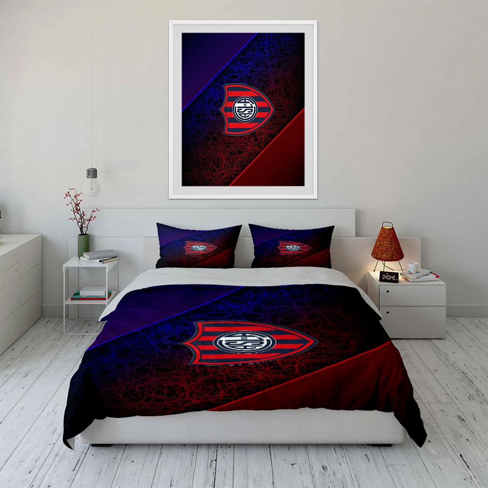 "Red and Blue Shield Design Set" Bedding Duvet Cover Set Duvet Cover Pillowcases (1 * Duvet Cover 2 * Pillowcases, without duvet insert)
