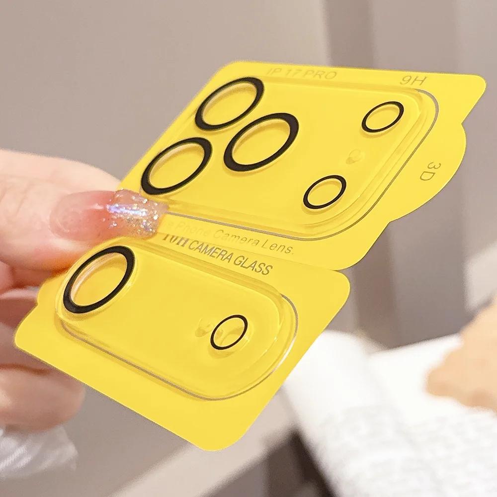 Для iPhone 17 Pro Max 16 15 14 13 12 17 Pro 17 Air 17 Защитная пленка для объектива камеры HD с полным покрытием, взрывозащищенная, устойчивая к царапинам