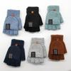 Men Women Imitation Cashmere Winter Warm Flip Mittens Fingerless Gloves Thicken Half Finger Gloves