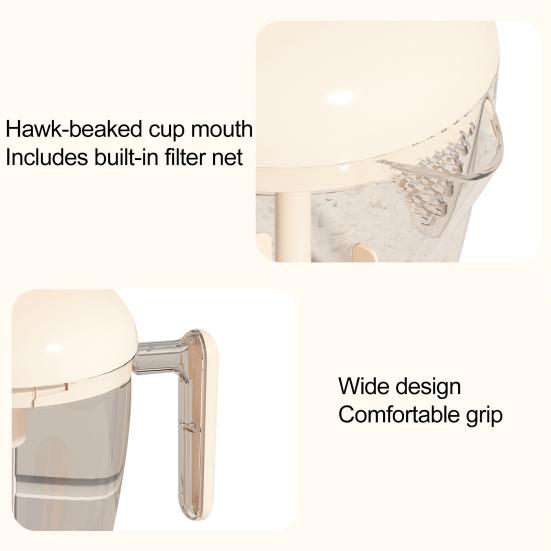 Чашка-венчик для яиц Ручная чашка для напитков с ручным прессом Подготовка перед едой Портативная чашка для остатков Миксер для яиц Чашка для приготовления перед едой