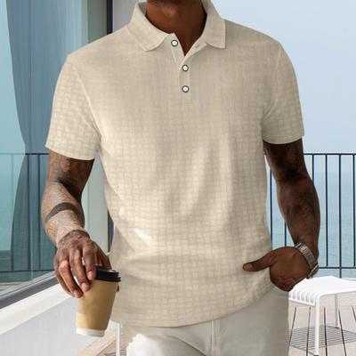 Мужская вельветовая футболка с лацканами, короткий рукав, воротник на пуговицах, повседневный топ, пуловер, летняя однотонная футболка для повседневной носки, для спорта и улицы